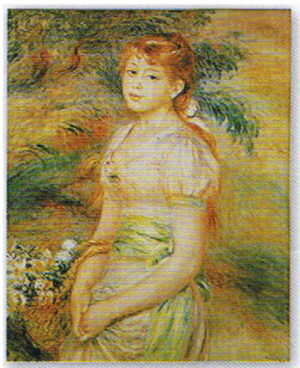 ピエール オーギュスト ルノワール Pierre Auguste Renoir 花籠を持った少女 ピエール オーギュスト ルノワール Pierre Auguste Renoir 花籠を持った少女